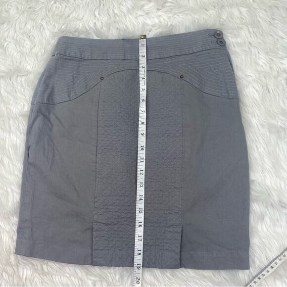Anthropologie Leifsdottir Alicante Quilted Pencil Skirt Gray Size 6 NWT - Picture 11 of 14